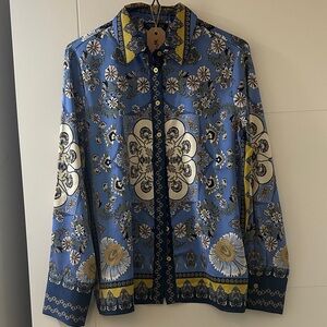 Rachel Zoe Floral Patterned Button-Up Shirt